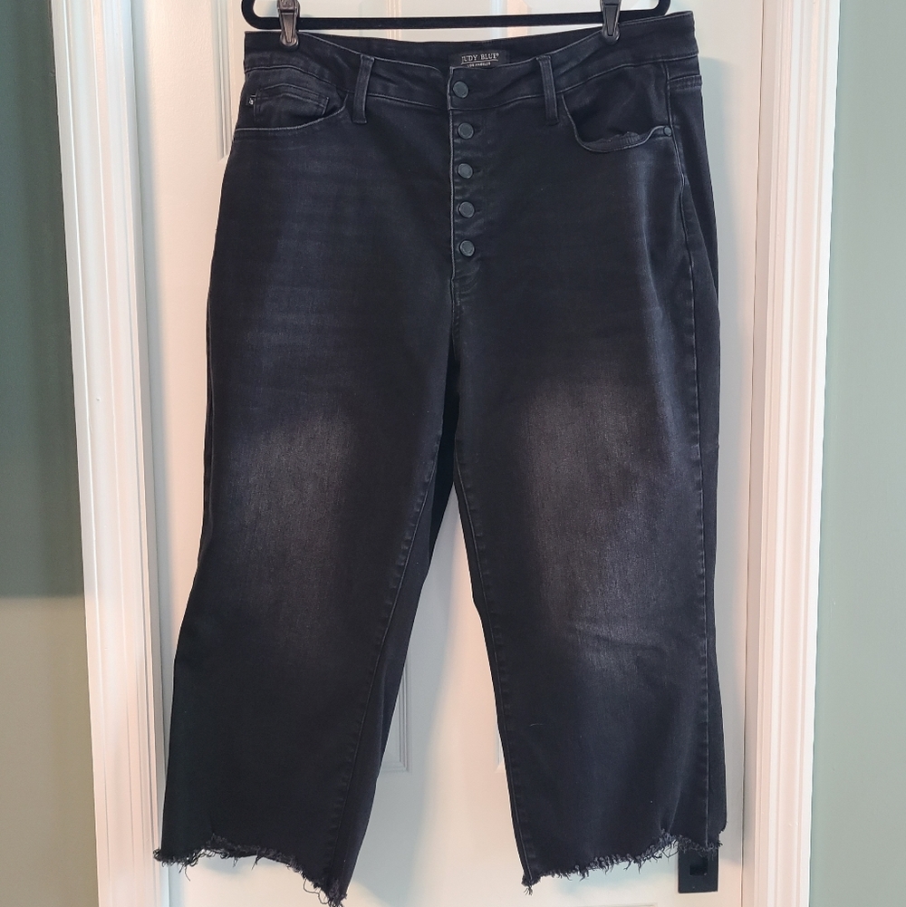 Judy Blue Black Button Fly Cropped Jeans – Size 20W